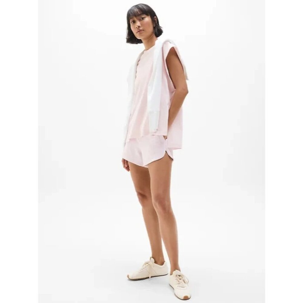 Athleta M True Cotton Oversized Dolman Muscle Shirt Shell Pink Medium Regular - Picture 2 of 8